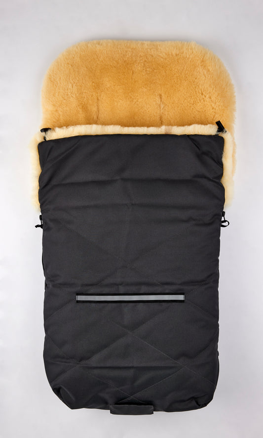 Lammfell Fußsack FS-06 | Warm, Atmungsaktiv & Universal für Kinderwagen | div. Farben