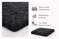 Naturasan Sitzkissen | Stuhlkissen echtem Merino-Lammfell | 40×40 cm | Schwarz