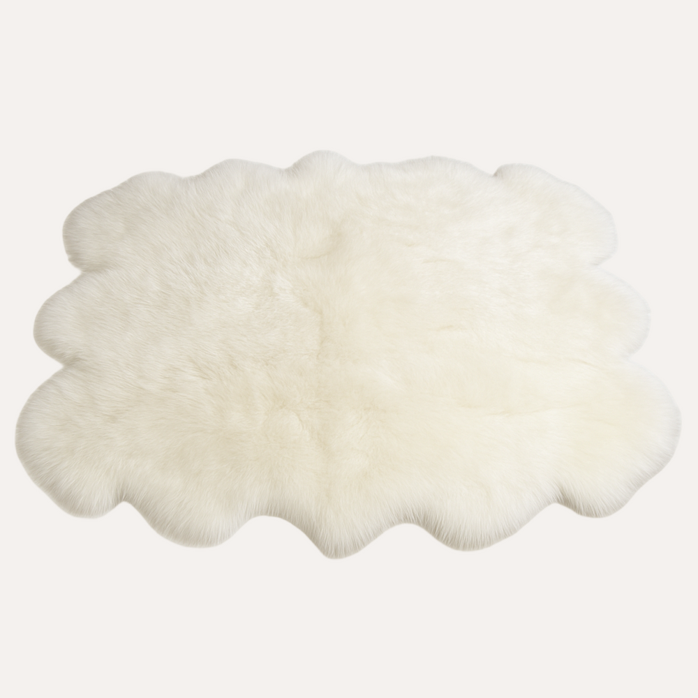 Premium Lammfell Teppich "Sexto" | (aus 6 Fellen) 6er Teppich | ca 200 x 150 cm | div. Farben