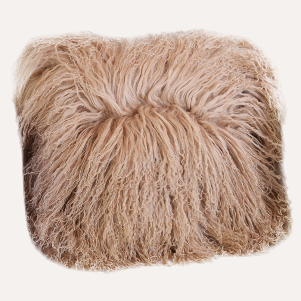 Tibetlamm Fellkissen | 40 x 40 cm | diverse Farben | Kissenbezug ohne Füllung