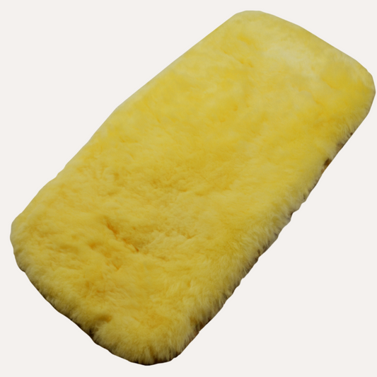 Lammfell Einlage | Kinderwagen Babyschale | Gerader Schnitt | Liner-01, 73 x 35 cm