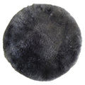 Naturasan Sitzkissen | Stuhlkissen echtem Merino-Lammfell | Rund | Durchmesser 38 cm | Grau