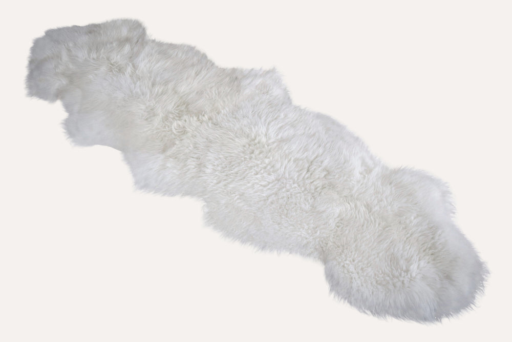Lammfellteppich Duplo | Duo - 2er Fell | Handgefertigt aus 2 Neuseeland-Lammfellen | ca. 180 x 70 cm | div. Farben