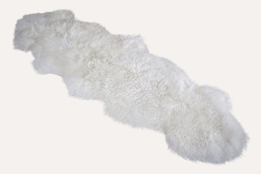Lammfellteppich Duplo | Duo - 2er Fell | Handgefertigt aus 2 Neuseeland-Lammfellen | ca. 180 x 70 cm | div. Farben