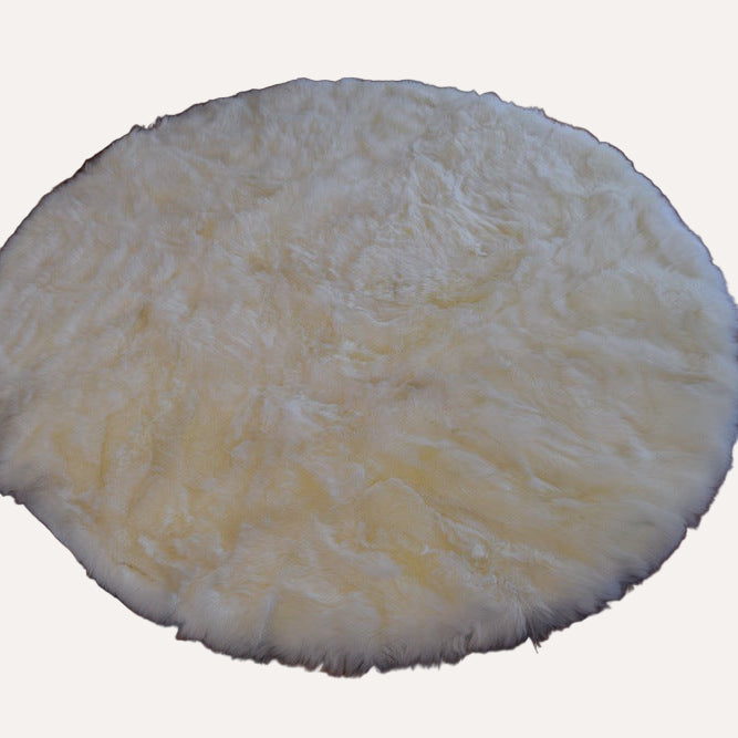 Runder Lammfellteppich | Schaffell Teppich | Naturfell | diverse Farben und Größen